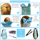 How to clip in unicorn colorful hair extensions little girl gifts