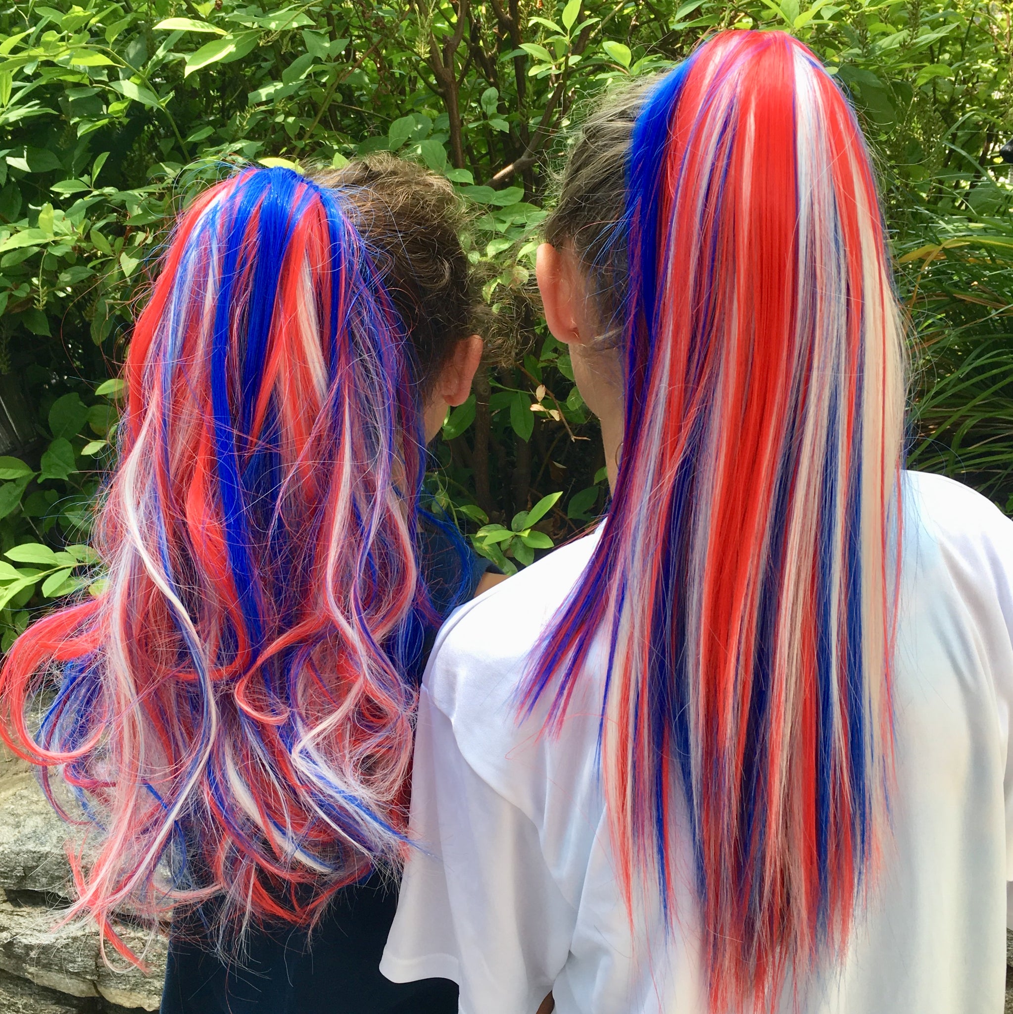 Red white blue hair accessories deals
