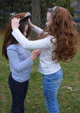 Fun & Easy to Use Brown Princess Hair Extensions with Tiara Headband 